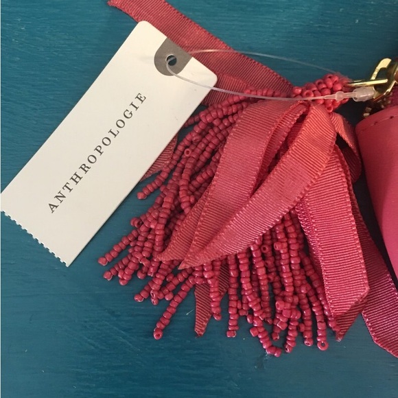 Anthropologie Leather Monogram A Beaded Bag - Picture 4 of 8